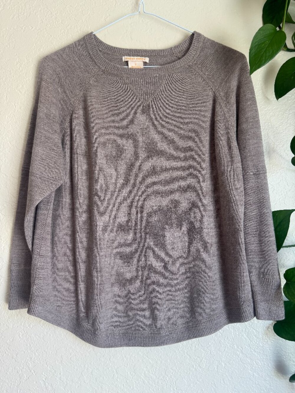 Sweet Romeo Gray Sweater Small Long Sleeve Tunic High Low Pullover